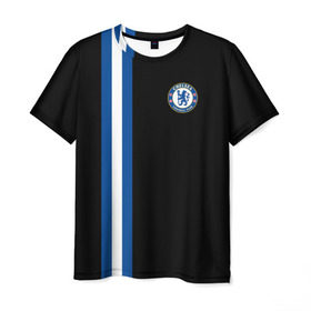 Мужская футболка 3D с принтом Chelsea / Line Сollection в Тюмени, 100% полиэфир | прямой крой, круглый вырез горловины, длина до линии бедер | chelsea | английская | лига | премьер | челси