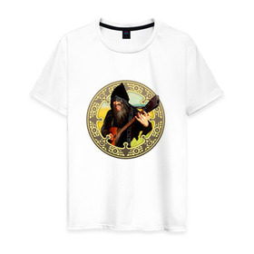 Мужская футболка хлопок с принтом Нейромонах Феофан 1 в Тюмени, 100% хлопок | прямой крой, круглый вырез горловины, длина до линии бедер, слегка спущенное плечо. | 
