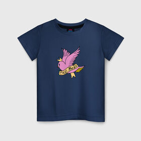 Детская футболка хлопок с принтом CryBaby в Тюмени, 100% хлопок | круглый вырез горловины, полуприлегающий силуэт, длина до линии бедер | lil peep | rap | густав ор | лил пип | рэп