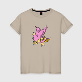 Женская футболка хлопок с принтом CryBaby в Тюмени, 100% хлопок | прямой крой, круглый вырез горловины, длина до линии бедер, слегка спущенное плечо | lil peep | rap | густав ор | лил пип | рэп