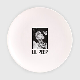 Тарелка с принтом Little fashion white в Тюмени, фарфор | диаметр - 210 мм
диаметр для нанесения принта - 120 мм | Тематика изображения на принте: lil peep | rap | густав ор | лил пип | рэп