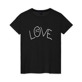Женская футболка хлопок с принтом Lil Love Tattoo в Тюмени, 100% хлопок | прямой крой, круглый вырез горловины, длина до линии бедер, слегка спущенное плечо | lil peep | rap | густав ор | лил пип | рэп