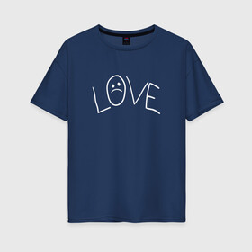 Женская футболка хлопок Oversize с принтом Lil Love Tattoo в Тюмени, 100% хлопок | свободный крой, круглый ворот, спущенный рукав, длина до линии бедер
 | lil peep | rap | густав ор | лил пип | рэп