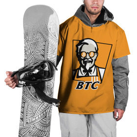Накидка на куртку 3D с принтом BITCOIN в стиле KFC в Тюмени, 100% полиэстер |  | Тематика изображения на принте: bitcoin | btc | crypto | kfc | биткоин | валюта | деньги | криптовалюта | цифровое золото