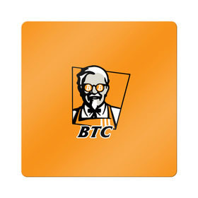 Магнит виниловый Квадрат с принтом BITCOIN в стиле KFC в Тюмени, полимерный материал с магнитным слоем | размер 9*9 см, закругленные углы | bitcoin | btc | crypto | kfc | биткоин | валюта | деньги | криптовалюта | цифровое золото