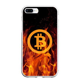 Чехол для iPhone 7Plus/8 Plus матовый с принтом BITCOIN FIRE в Тюмени, Силикон | Область печати: задняя сторона чехла, без боковых панелей | bitcoin | btc | coin | crypto | ethereum | money | orange | биткоин | валюта | деньги | известные | криптовалюта | логотип | монета | надписи.cash | оранжевый | цвет | цифровое золото | эфир