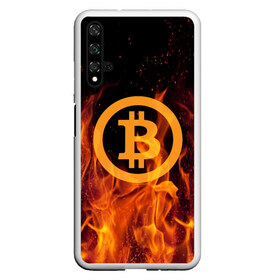 Чехол для Honor 20 с принтом BITCOIN FIRE в Тюмени, Силикон | Область печати: задняя сторона чехла, без боковых панелей | bitcoin | btc | coin | crypto | ethereum | money | orange | биткоин | валюта | деньги | известные | криптовалюта | логотип | монета | надписи.cash | оранжевый | цвет | цифровое золото | эфир