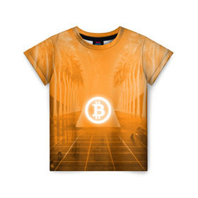 Детская футболка 3D с принтом BITCOIN в Тюмени, 100% гипоаллергенный полиэфир | прямой крой, круглый вырез горловины, длина до линии бедер, чуть спущенное плечо, ткань немного тянется | bitcoin | btc | coin | crypto | ethereum | money | orange | биткоин | валюта | деньги | известные | криптовалюта | логотип | монета | надписи.cash | оранжевый | цвет | цифровое золото | эфир