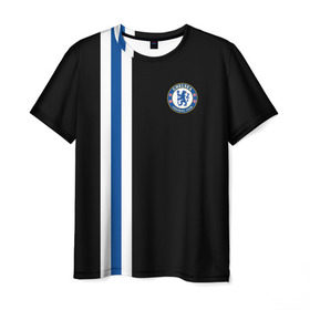 Мужская футболка 3D с принтом Chelsea / Line Сollection 2 в Тюмени, 100% полиэфир | прямой крой, круглый вырез горловины, длина до линии бедер | chelsea | club | football | английская | лига | премьер | челси