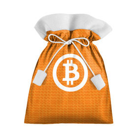 Подарочный 3D мешок с принтом BITCOIN в Тюмени, 100% полиэстер | Размер: 29*39 см | Тематика изображения на принте: bitcoin | btc | coin | crypto | ethereum | money | orange | биткоин | валюта | деньги | известные | криптовалюта | логотип | монета | надписи.cash | оранжевый | цвет | цифровое золото | эфир