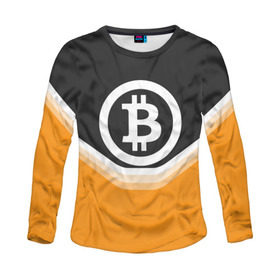 Женский лонгслив 3D с принтом BITCOIN UNIFORM в Тюмени, 100% полиэстер | длинные рукава, круглый вырез горловины, полуприлегающий силуэт | Тематика изображения на принте: bitcoin | btc | coin | crypto | ethereum | money | orange | биткоин | валюта | деньги | известные | криптовалюта | логотип | монета | надписи.cash | оранжевый | цвет | цифровое золото | эфир