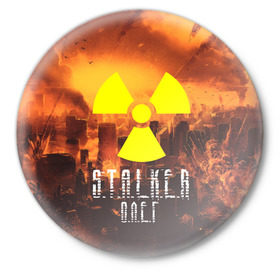 Значок с принтом S.T.A.L.K.E.R Олег в Тюмени,  металл | круглая форма, металлическая застежка в виде булавки | s.t.a.l.k.e.r. | stalker | олег | припять | сталкер | чернобыль
