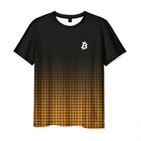 Мужская футболка 3D с принтом BITCOIN в Тюмени, 100% полиэфир | прямой крой, круглый вырез горловины, длина до линии бедер | Тематика изображения на принте: bitcoin | btc | coin | crypto | money | биткоин | валюта | деньги | криптовалюта | цифровое золото