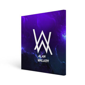 Холст квадратный с принтом Alan Walker SPACE COLLECTION в Тюмени, 100% ПВХ |  | alan walker | club | music | абстракция | клубная музыка | космос | краски | музыка