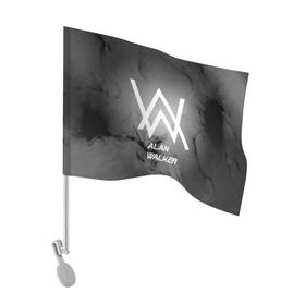 Флаг для автомобиля с принтом ALAN WALKER в Тюмени, 100% полиэстер | Размер: 30*21 см | alan walker | club | music | абстракция | клубная музыка | космос | краски | музыка