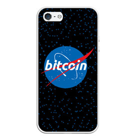 Чехол для iPhone 5/5S матовый с принтом BITCOIN в стиле NASA в Тюмени, Силикон | Область печати: задняя сторона чехла, без боковых панелей | bitcoin | btc | crypto | биткоин | валюта | деньги | криптовалюта | майнер | майнинг | цифровое золото