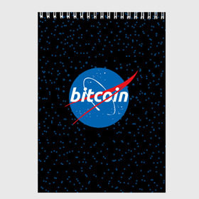 Скетчбук с принтом BITCOIN в стиле NASA в Тюмени, 100% бумага
 | 48 листов, плотность листов — 100 г/м2, плотность картонной обложки — 250 г/м2. Листы скреплены сверху удобной пружинной спиралью | Тематика изображения на принте: bitcoin | btc | crypto | биткоин | валюта | деньги | криптовалюта | майнер | майнинг | цифровое золото