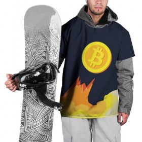 Накидка на куртку 3D с принтом BITCOIN UP в Тюмени, 100% полиэстер |  | bitcoin | btc | crypto | биткоин | валюта | деньги | криптовалюта | майнер | майнинг | цифровое золото