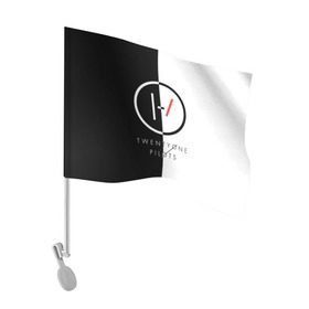 Флаг для автомобиля с принтом Twenty One Pilots в Тюмени, 100% полиэстер | Размер: 30*21 см | rock | t.o.p. | top | twenty one pilots | рок