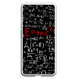 Чехол для Honor 20 с принтом Формулы E=mc2 в Тюмени, Силикон | Область печати: задняя сторона чехла, без боковых панелей | Тематика изображения на принте: emc | альберт | доска | емс хипстер | мел | физик | физика | формула | энштейн