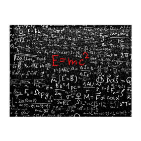 Обложка для студенческого билета с принтом Формулы E=mc2 в Тюмени, натуральная кожа | Размер: 11*8 см; Печать на всей внешней стороне | emc | альберт | доска | емс хипстер | мел | физик | физика | формула | энштейн