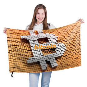 Флаг 3D с принтом BITCOIN в Тюмени, 100% полиэстер | плотность ткани — 95 г/м2, размер — 67 х 109 см. Принт наносится с одной стороны | bitcoin | btc | coin | crypto | ethereum | miner | mining | money | orange | биткоин | валюта | деньги | известные | криптовалюта | логотип | майнинг | монета | надписи.cash | оранжевый | цвет | цифровое золото | эфир