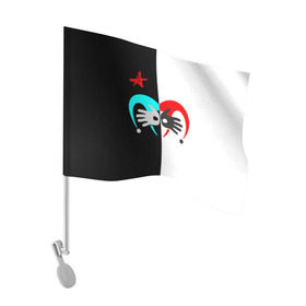 Флаг для автомобиля с принтом Алиса в Тюмени, 100% полиэстер | Размер: 30*21 см | бэнд | метал | панк | постпанк | рок группа | ссср | хард | хеви