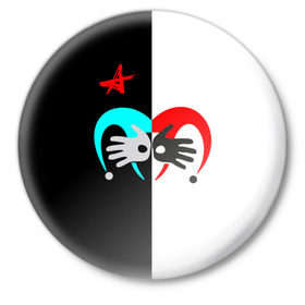 Значок с принтом Алиса в Тюмени,  металл | круглая форма, металлическая застежка в виде булавки | бэнд | метал | панк | постпанк | рок группа | ссср | хард | хеви