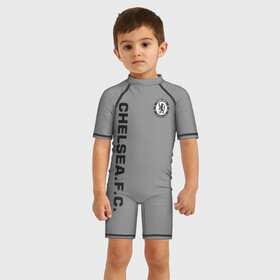 Детский купальный костюм 3D с принтом Chelsea Uniform   в Тюмени, Полиэстер 85%, Спандекс 15% | застежка на молнии на спине | chelsea | fc | спорт | спортивные | футбол | футбольный клуб | челси
