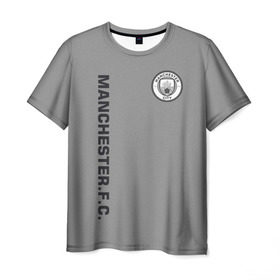 Мужская футболка 3D с принтом F.C.M.C. 2018 Vintage в Тюмени, 100% полиэфир | прямой крой, круглый вырез горловины, длина до линии бедер | fc | manchester city | манчестер сити | спорт | спортивные | футбол | футбольный клуб