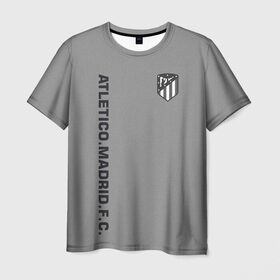 Мужская футболка 3D с принтом Atletico Madrid 2018 Vintage в Тюмени, 100% полиэфир | прямой крой, круглый вырез горловины, длина до линии бедер | Тематика изображения на принте: 