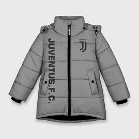 Зимняя куртка для девочек 3D с принтом Juventus 2018 Vintage в Тюмени, ткань верха — 100% полиэстер; подклад — 100% полиэстер, утеплитель — 100% полиэстер. | длина ниже бедра, удлиненная спинка, воротник стойка и отстегивающийся капюшон. Есть боковые карманы с листочкой на кнопках, утяжки по низу изделия и внутренний карман на молнии. 

Предусмотрены светоотражающий принт на спинке, радужный светоотражающий элемент на пуллере молнии и на резинке для утяжки. | fc | juventus | спорт | спортивные | фк | футбол | футбольный клуб | ювентус