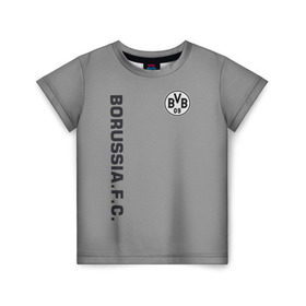 Детская футболка 3D с принтом FC Borussia 2018 Vintage в Тюмени, 100% гипоаллергенный полиэфир | прямой крой, круглый вырез горловины, длина до линии бедер, чуть спущенное плечо, ткань немного тянется | borussia dortmund | fc | спорт | спортивные | футбол | футбольный клуб