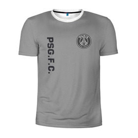 Мужская футболка 3D спортивная с принтом PSG 2018 Vintage в Тюмени, 100% полиэстер с улучшенными характеристиками | приталенный силуэт, круглая горловина, широкие плечи, сужается к линии бедра | Тематика изображения на принте: 