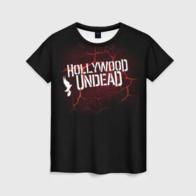 Женская футболка 3D с принтом Hollywood Undead в Тюмени, 100% полиэфир ( синтетическое хлопкоподобное полотно) | прямой крой, круглый вырез горловины, длина до линии бедер | j dog | голивудская нежить | голливудская нежить | джейдог | маски | нежить | рэпкор