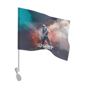 Флаг для автомобиля с принтом John Cooper в Тюмени, 100% полиэстер | Размер: 30*21 см | awake | monster | skillet | джон купер | кори купер | рок