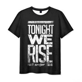 Мужская футболка 3D с принтом We Rise в Тюмени, 100% полиэфир | прямой крой, круглый вырез горловины, длина до линии бедер | Тематика изображения на принте: awake | monster | skillet | джон купер | кори купер | рок