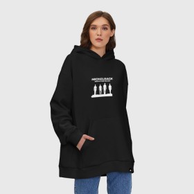 Худи SuperOversize хлопок с принтом WHEN WE STAND TOGETHER в Тюмени, 70% хлопок, 30% полиэстер, мягкий начес внутри | карман-кенгуру, эластичная резинка на манжетах и по нижней кромке, двухслойный капюшон
 | back | nickel | nickelback | альтернативный | вот ваша сдача | группа | дэниел адэр | майк крюгер | метал | никелбек | никель | никл бек | постгранж | райан пик | рок | хард | хардрок | чед крюгер