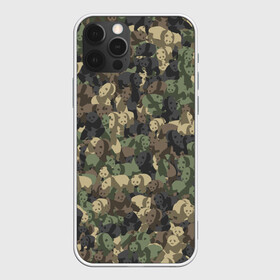 Чехол для iPhone 12 Pro с принтом Камуфляж с пандами в Тюмени, силикон | область печати: задняя сторона чехла, без боковых панелей | wwf | животные | китай | медведь | милитари | панда | паттрен | хаки