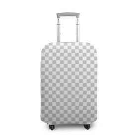 Чехол для чемодана 3D с принтом Прозрачность в Тюмени, 86% полиэфир, 14% спандекс | двустороннее нанесение принта, прорези для ручек и колес | opacity | photoshop | transparent | белый | дизайнер | квадратики | клетки | паттрен | прозрачный | серый | фотошоп