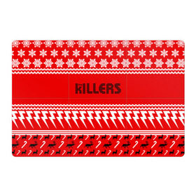 Магнитный плакат 3Х2 с принтом Праздничный The Killers в Тюмени, Полимерный материал с магнитным слоем | 6 деталей размером 9*9 см | kilers | killers | the | the killers | альтернативн | брэндон флауэрс | дэйв кенинг | зе | знак | зэ | килер | килерс | красный | марк стормер | надпись | новогодний | новый год | праздник | рождество