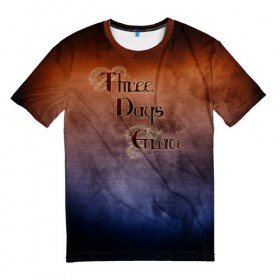Мужская футболка 3D с принтом Three Days Grace в Тюмени, 100% полиэфир | прямой крой, круглый вырез горловины, длина до линии бедер | band | metal | music | rock | атрибутика | группа | метал | музыка | рок