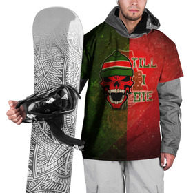 Накидка на куртку 3D с принтом Локомотив в Тюмени, 100% полиэстер |  | красно зеленые | локо | паровоз