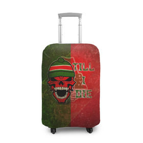Чехол для чемодана 3D с принтом Локомотив в Тюмени, 86% полиэфир, 14% спандекс | двустороннее нанесение принта, прорези для ручек и колес | красно зеленые | локо | паровоз