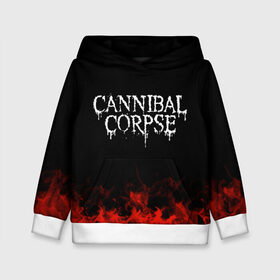 Детская толстовка 3D с принтом Cannibal Corpse в Тюмени, 100% полиэстер | двухслойный капюшон со шнурком для регулировки, мягкие манжеты на рукавах и по низу толстовки, спереди карман-кенгуру с мягким внутренним слоем | band | cannibal corpse | metal | music | rock | атрибутика | группа | метал | музыка | рок