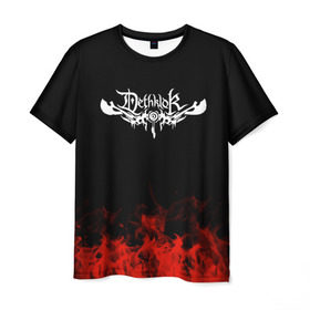 Мужская футболка 3D с принтом Dethklok в Тюмени, 100% полиэфир | прямой крой, круглый вырез горловины, длина до линии бедер | band | dethklok | metal | music | rock | атрибутика | группа | метал | музыка | рок