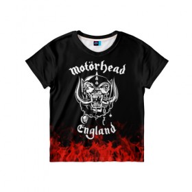 Детская футболка 3D с принтом Motorhead в Тюмени, 100% гипоаллергенный полиэфир | прямой крой, круглый вырез горловины, длина до линии бедер, чуть спущенное плечо, ткань немного тянется | band | metal | motorhead | music | rock | атрибутика | группа | метал | музыка | рок