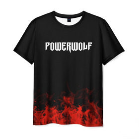 Мужская футболка 3D с принтом Powerwolf в Тюмени, 100% полиэфир | прямой крой, круглый вырез горловины, длина до линии бедер | band | metal | music | powerwolf | rock | атрибутика | группа | метал | музыка | рок