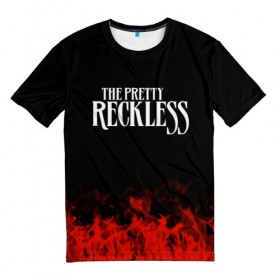 Мужская футболка 3D с принтом The Pretty Reckless в Тюмени, 100% полиэфир | прямой крой, круглый вырез горловины, длина до линии бедер | band | metal | music | rock | the pretty reckless | атрибутика | группа | метал | музыка | рок