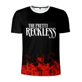 Мужская футболка 3D спортивная с принтом The Pretty Reckless в Тюмени, 100% полиэстер с улучшенными характеристиками | приталенный силуэт, круглая горловина, широкие плечи, сужается к линии бедра | band | metal | music | rock | the pretty reckless | атрибутика | группа | метал | музыка | рок
